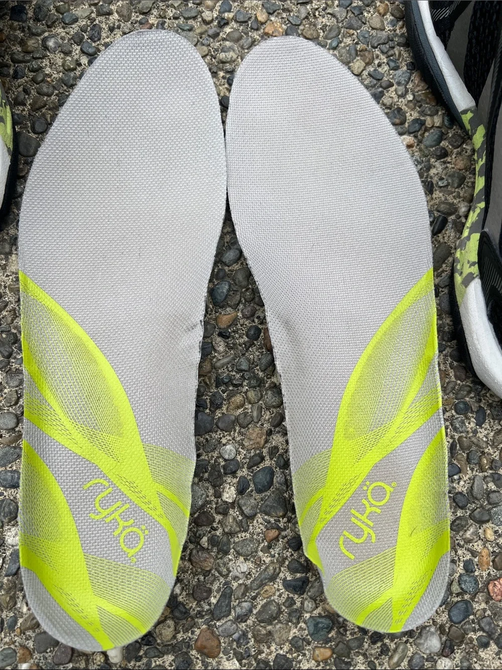 Ryka Black Zumba Sneakers with Neon Green Accents